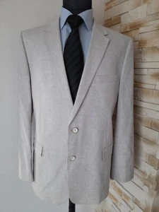 NEUW C&A LINEN BLEND Sakko Blazer Jacke Gr. 54 Fischgrätenmuster beige - Bild 1 von 8