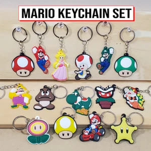 Super Mario Bros. keychain set ๐ Mario Luigi Toad Peach Bowser Wario Yoshi ++++ - Picture 1 of 7