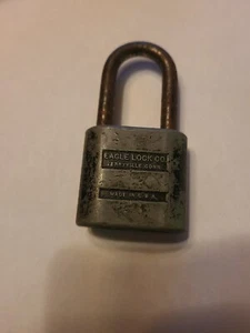1930's ANTIQUE EAGLE LOCK COMPANY LOCK NO KEY - Bild 1 von 4