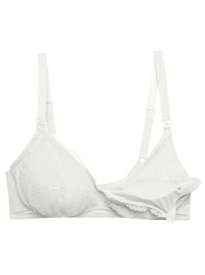 LIQUIDACIÓN - Sujetador de lactancia inalámbrico de maternidad Cosabella Trenta en blanco - S Foto 1 de 2