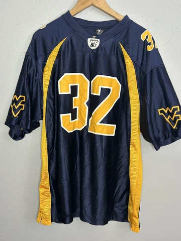 Men’s Starter Team West Virginia Mountaneers Football Jersey 32 blue / yellow XL Cover