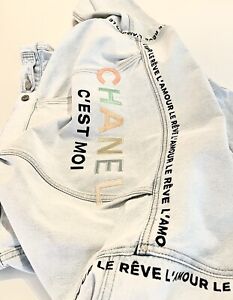 Vintage jeans jacket Levis Customized Chanel