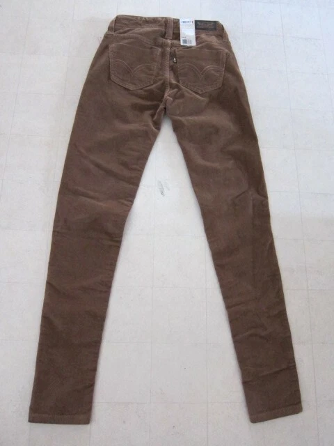 Legging Levi's 535 Junior Pana Elastizada Ultra Bajo Verde/Marrón Talla 0/1- Nuevo con Etiquetas $46 Foto 1 de 1