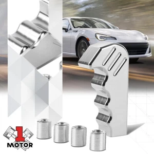 Manija de palanca de cambios de aluminio Silver Billet perilla empuñadura de pistola estilo transmisión manual - Imagen 1 de 2