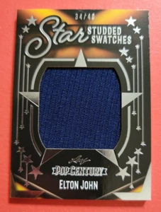 ELTON JOHN WORN RELIC CARD #d34/40 2023 POP CENTURY SUPERSTAR SWATCHES Your Song - Picture 1 of 2
