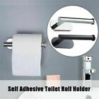 Stick on Toilet Roll Holder and Towel Ring Stainless Steel No Drilling Needed