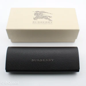 Burberry Large Black Leatherette Rectangular Hard Case - Picture 1 of 3