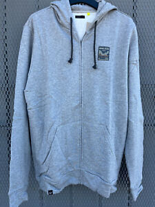 Men's Go-To Graphic FZ Hoodie Pearl iZUMi MTB Heather Grey Woven Hills Large