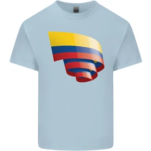 Curled Columbia Flag Columbian Day Football Kids T-Shirt Childrens - Picture 1 of 52