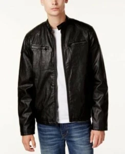 NWT Levi's Mens Black Faux Leather Moto Jacket XXL Sale 99.99 - Picture 1 of 7