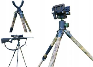 Jagd zielstock dreibein Schießstock stabiles leichtes Stativ mit Halterung - Bild 1 von 12