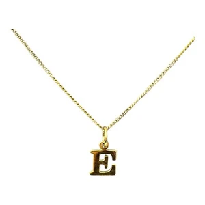 9ct 9K Yellow Gold Initial Letter E Charm Pendant. Brand New - Picture 1 of 4