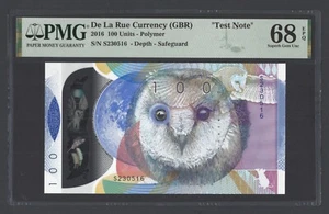 De La Rue (GBR), 100 Units, 2016, Safeguard "Test Note-Polymer", UNC Grade 68 - Picture 1 of 2