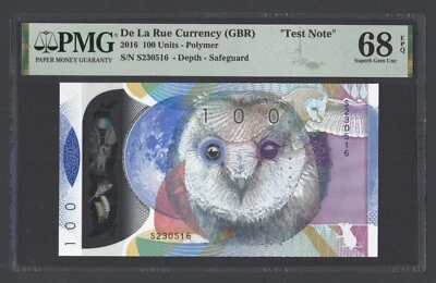 De La Rue (GBR), 100 Units, 2016, Safeguard "Test Note-Polymer", UNC Grade 68 - Image 1 of 2