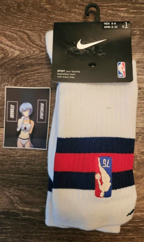 Nike NBA 75th Nets Elite City Edition Crew Socks Men's M 6-8 DA4959-100 Cover
