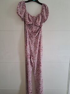 asos Pink floral Jumpsuit Size 8