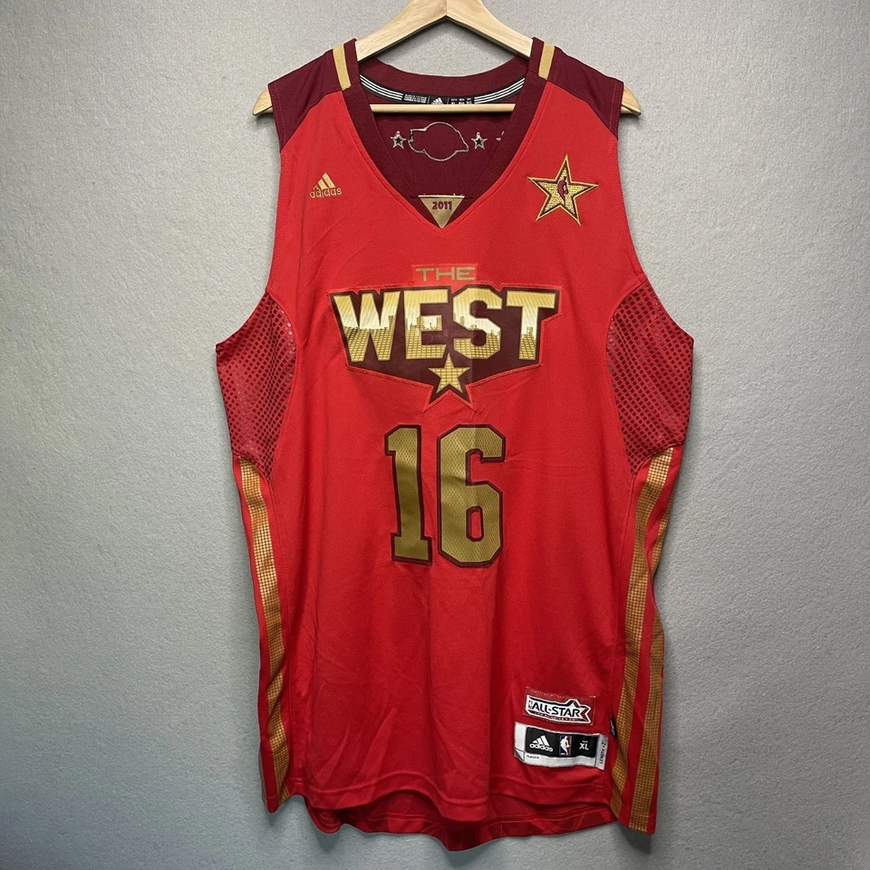 Adidas NBA All-Star 2011 The West Red Jersey XL Pau Gasol Los Angeles Lakers - Image 1 of 4