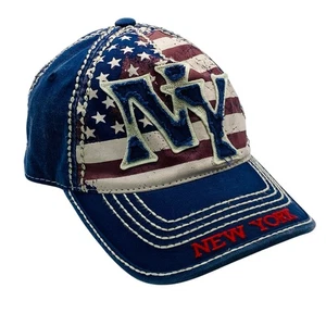 Robin Ruth NY Baseball Cap Adult OSFM Red/White/Blue Embroidered USA America - Bild 1 von 16