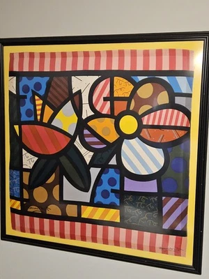 Romero Britto Original Artwork Circa Early 2000's "Flower Period" - Image 1 of 4