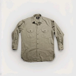 RRL Ralph Lauren Twin Pocket Twill Cotton Tan Khaki Safari Work Shirt M - Bild 1 von 4