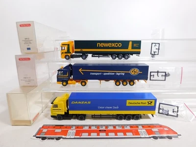 3x wiking H0 1:87 Sz Scania: Pms Post + 518 Asg +537 Newexco Top + Box # - Image 1 of 3