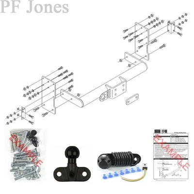 Barra de remolque PCT para Nissan Cabstar E chasis cabina 2000-2007 - barra de remolque con brida Foto 1 de 4