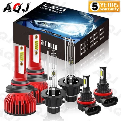 For Acura TSX 2009-2014 - 6000K LED HID Headlight + Fog Light 6x Bulbs Combo Kit - Image 1 of 4