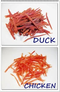 BESTSELLER!!!! Soft Chicken/Duck Thin Sticks - treats snacks chews 10-15 pcs - Picture 1 of 13