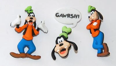 Goofy ~  Disney Licensed Buttons  / Jesse James Dress It Up - Image 1 of 3