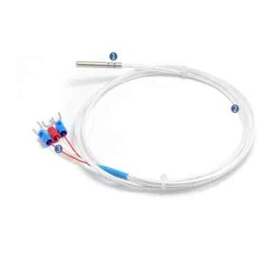 1/2/3M PT100 Temperature Sensor Thermocouple Stainless Steel probe telflon - Image 1 of 4
