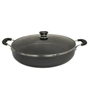 Olla baja de aluminio de 16" recubrimiento antiadherente ollas de cocina 10,5 qt - Imagen 1 de 4