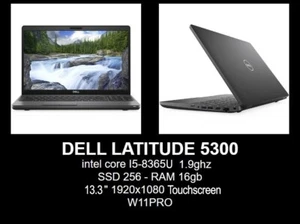 NOTEBOOK DELL LATITUDE 5300 i5-8365U 16GB 256GB SSD TouchScreen Ricond. GRADO A - Afbeelding 1 van 14