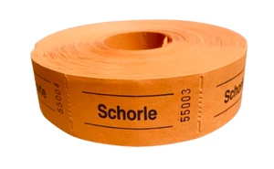 Bonrolle SCHORLE orange 1000 perforierte Abrisse fortlaufend nummeriert - Picture 1 of 1