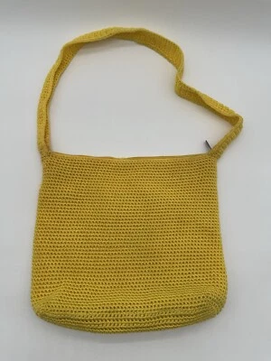 Bolso de Hombro The SAK Crochet Cartera Vintage Original Tejido a Mano Amarillo Foto 1 de 4