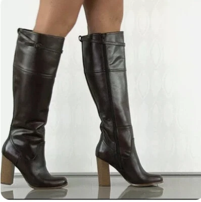 Botas hasta la rodilla de cuero Report Saco talla 8 Foto 1 de 4