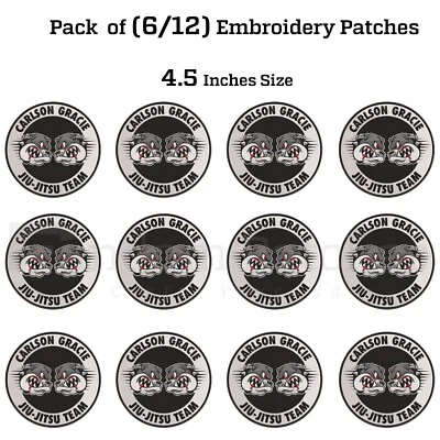 Carlson Gracie Bjj Embroidery Patches Jiujitsu Gi Patch Gracie BJJ Patches Pack - Image 1 of 4