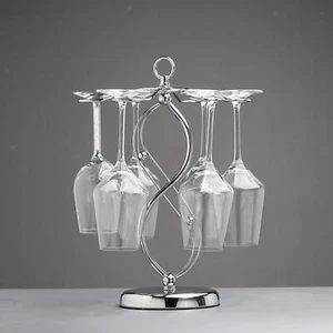 Wine Glass Holder, with 6 Hooks Display Stand Decorative Accessories Creative - Picture 1 of 3