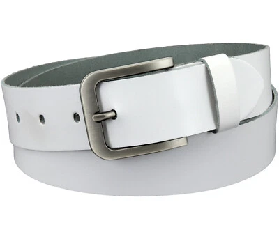 Gürtel 100 % Echt Leder Jeansgürtel 4cm Herren Damen Ledergürtel Gurt #4-0026-00 - Bild 1 von 4