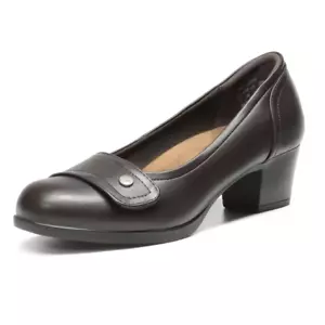 Women Low Chunky Heel Pumps Office Work Slip On Dress Pump Shoes - Picture 1 of 23