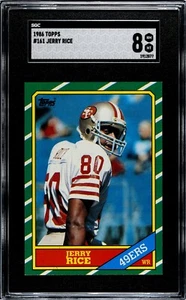 1986 Topps #161 Jerry Rice RC SGC 8 - Picture 1 of 2
