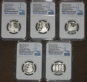 2024 S Proof Silver Quarter set NGC Grade PF70 FR Limited Edition set 5 coins PR - Picture 1 of 6