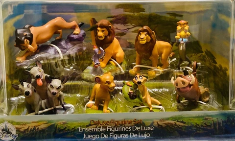 NIB Disney The Lion King Deluxe Figurine Play Toy Set Simba, Nala, Mufasa, Scar Cover