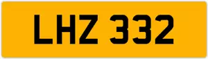LHZ 332 L 3x3 DATELESS PRIVATE NUMBER PLATE LEE LOU LUKE LUCY LEO LISA LIAM LEN - Picture 1 of 1