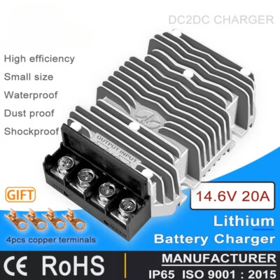 14.6V 20A Charger for 12V Lifepo4 Battery input 18-90V 24V 36V 48V 60V 72V DC-DC - Image 1 of 4