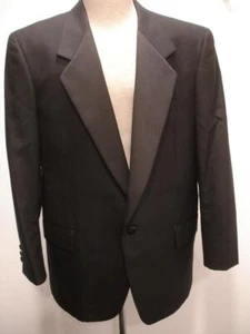 Men's 42S Al's Formal Wear Black Tuxedo Suit Jacket Formal Evening Satin Lapels - Picture 1 of 15