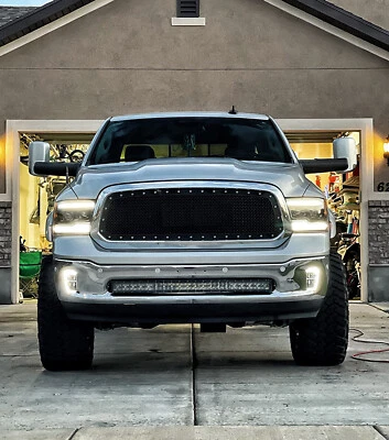 Luz antiniebla LED parachoques DRL para Dodge Ram 1500 2013 2014 2015 2016 2018 negra Foto 1 de 4