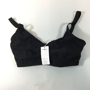 Cosabella Womens SFTCO1304 Black Curvy Soft Cotton Sleep Bralette Bra Size S