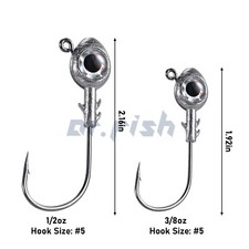 10X Fishing Jig Heads Hook 3D Big Eyes Trout Lure Swim Bait Bass Fresh Saltwater
