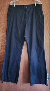 Kenneth Cole Reaction Women Black Dress Pants Sz 34/30 Wide Leg Pockets Cotton - Picture 1 of 5
