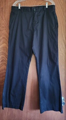 Kenneth Cole Reaction Women Black Dress Pants Sz 34/30 Wide Leg Pockets Cotton - Image 1 of 4